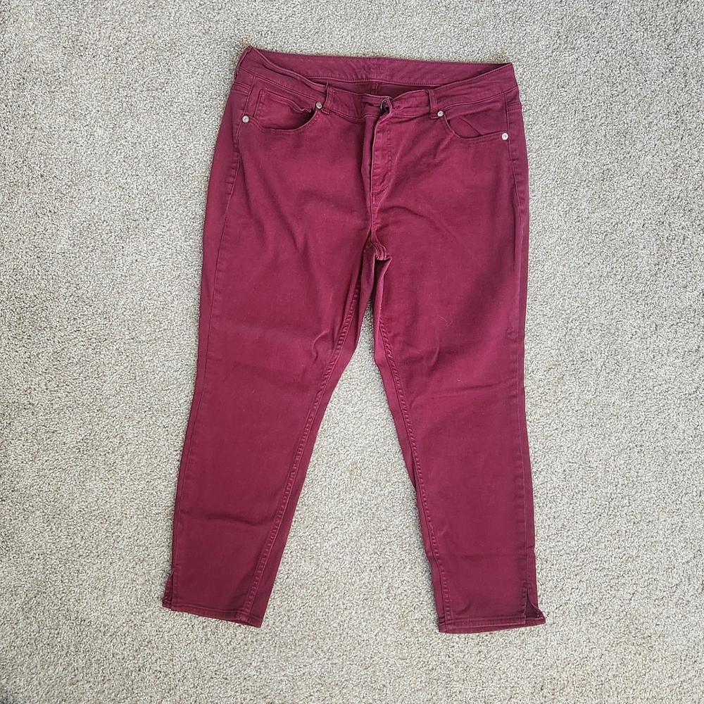 Maurices Women's Burgundy Skinny Jeans
